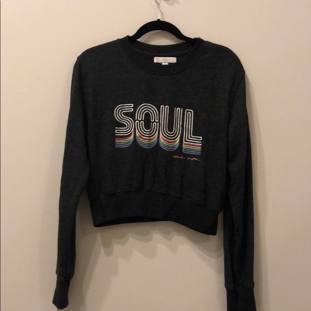 SoulCycle/Spiritual Gangster crop sweatshirt
